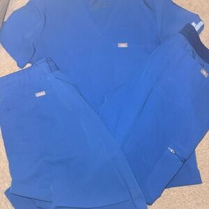 Figs Blue Scrub Set-2 pair of bottoms